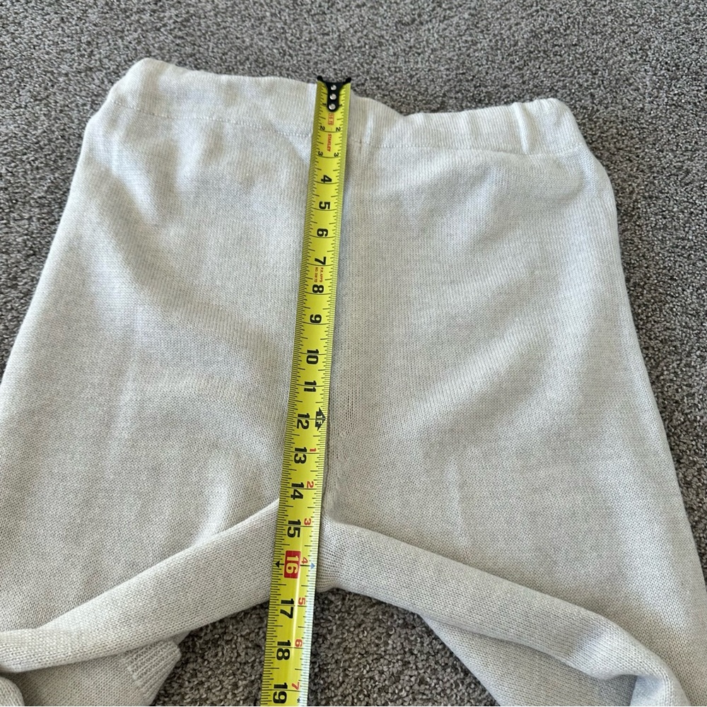 Micaela Greg Wool Tapered Sweatpants Size Large Cream - Picture 11 of 11
